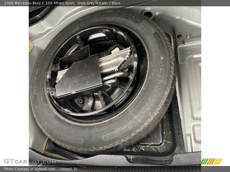 Steel Grey Metallic / Black 2009 Mercedes-Benz C 300 4Matic Sport