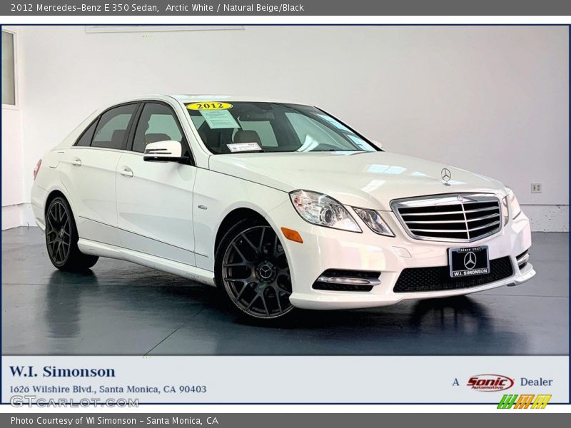 Arctic White / Natural Beige/Black 2012 Mercedes-Benz E 350 Sedan