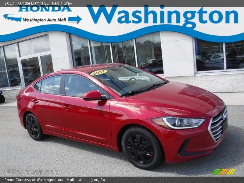 Red / Gray 2017 Hyundai Elantra SE