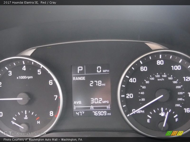 Red / Gray 2017 Hyundai Elantra SE