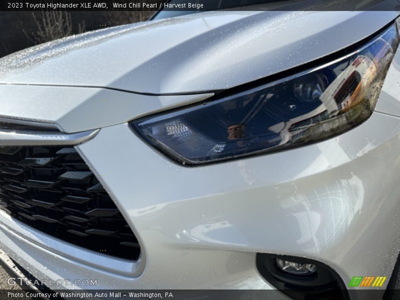 Wind Chill Pearl / Harvest Beige 2023 Toyota Highlander XLE AWD