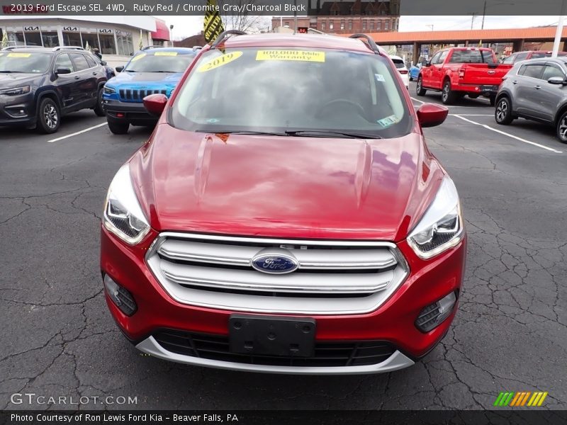 Ruby Red / Chromite Gray/Charcoal Black 2019 Ford Escape SEL 4WD