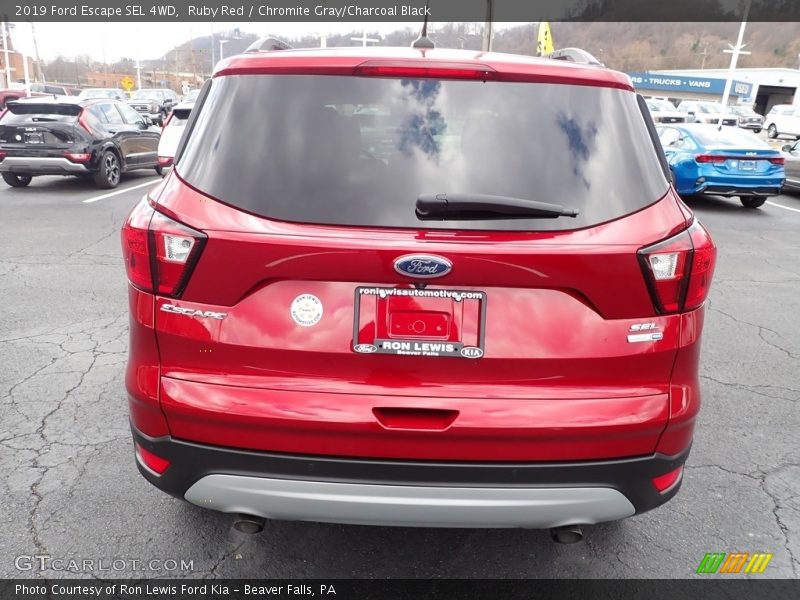 Ruby Red / Chromite Gray/Charcoal Black 2019 Ford Escape SEL 4WD