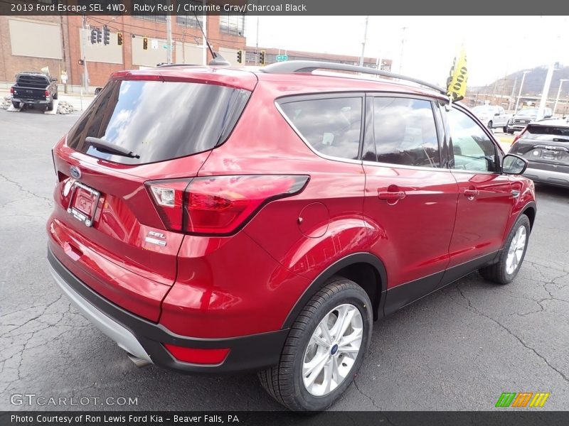 Ruby Red / Chromite Gray/Charcoal Black 2019 Ford Escape SEL 4WD