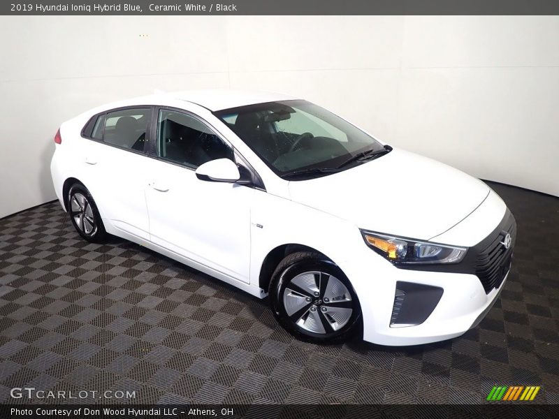 Ceramic White / Black 2019 Hyundai Ioniq Hybrid Blue