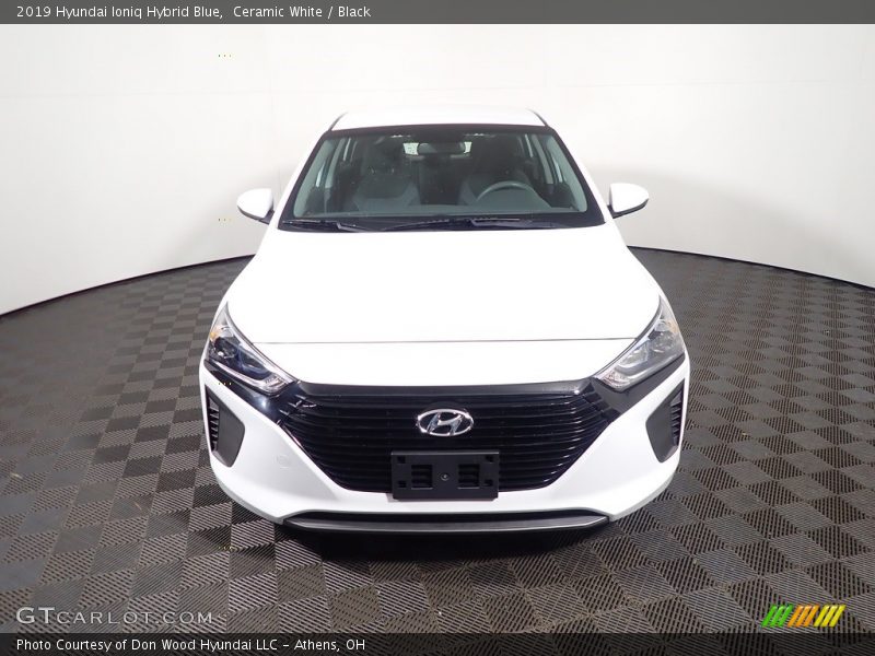 Ceramic White / Black 2019 Hyundai Ioniq Hybrid Blue