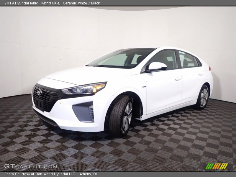 Ceramic White / Black 2019 Hyundai Ioniq Hybrid Blue