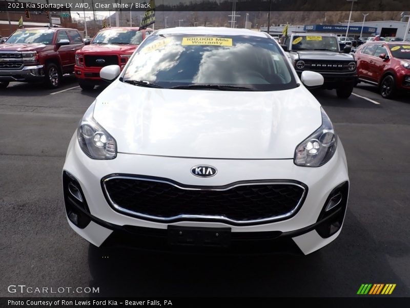 Clear White / Black 2021 Kia Sportage LX AWD
