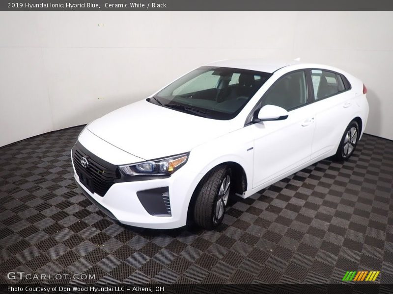 Ceramic White / Black 2019 Hyundai Ioniq Hybrid Blue