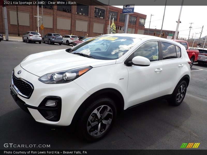 Clear White / Black 2021 Kia Sportage LX AWD