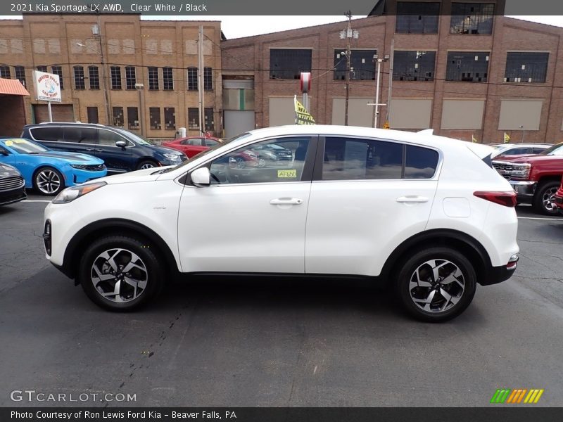 Clear White / Black 2021 Kia Sportage LX AWD