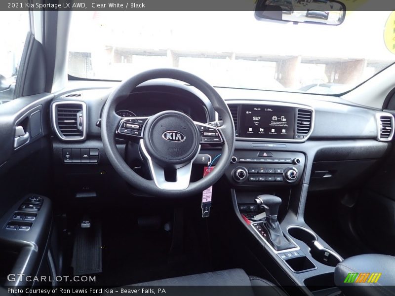 Clear White / Black 2021 Kia Sportage LX AWD