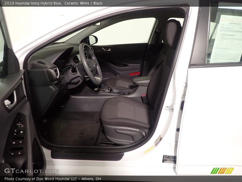 Ceramic White / Black 2019 Hyundai Ioniq Hybrid Blue