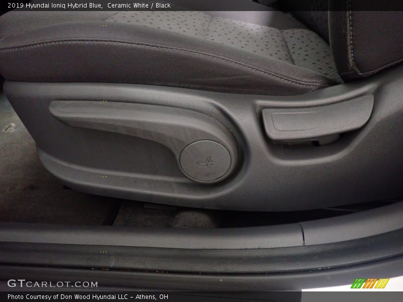 Ceramic White / Black 2019 Hyundai Ioniq Hybrid Blue