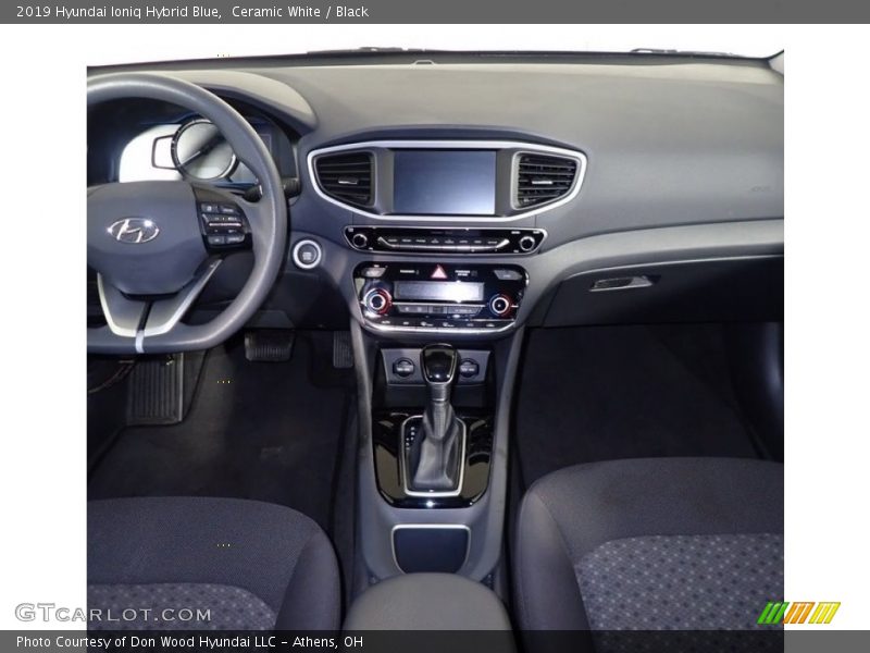 Ceramic White / Black 2019 Hyundai Ioniq Hybrid Blue