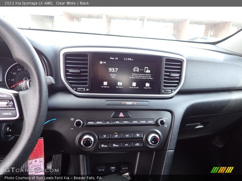 Clear White / Black 2021 Kia Sportage LX AWD