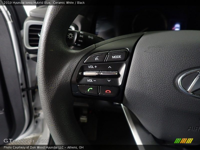 Ceramic White / Black 2019 Hyundai Ioniq Hybrid Blue