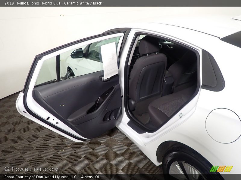 Ceramic White / Black 2019 Hyundai Ioniq Hybrid Blue