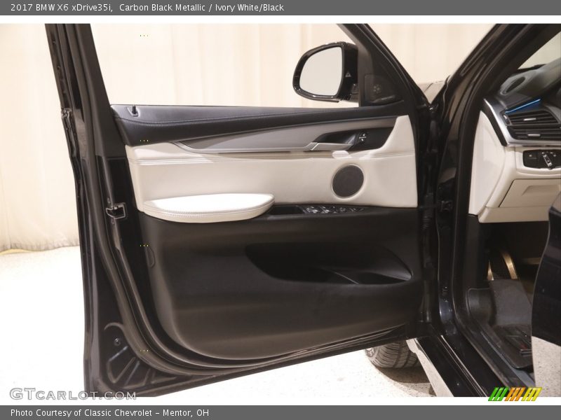Carbon Black Metallic / Ivory White/Black 2017 BMW X6 xDrive35i
