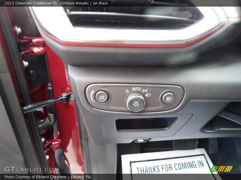Controls of 2023 TrailBlazer RS