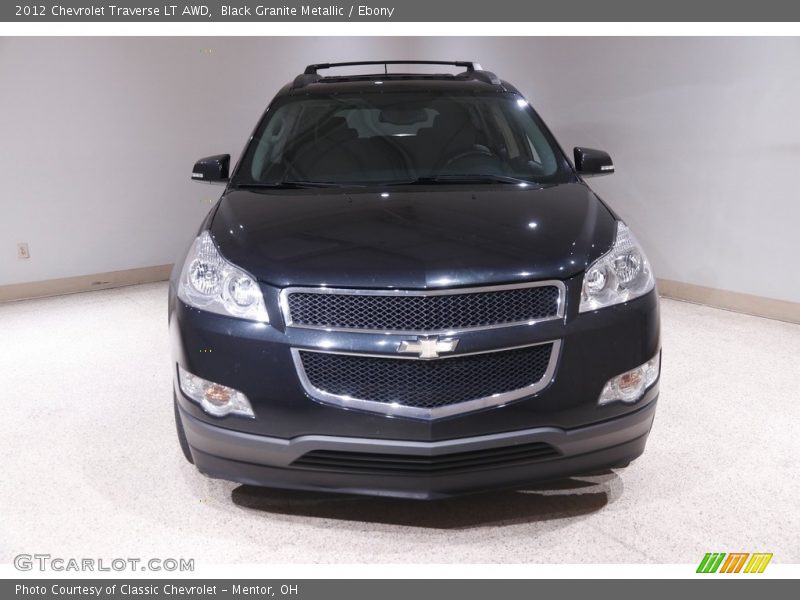 Black Granite Metallic / Ebony 2012 Chevrolet Traverse LT AWD