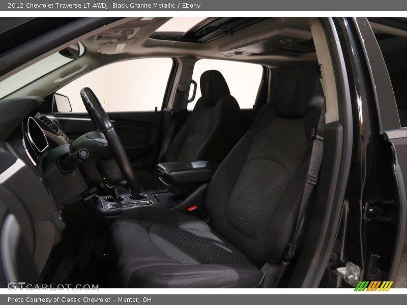 Black Granite Metallic / Ebony 2012 Chevrolet Traverse LT AWD