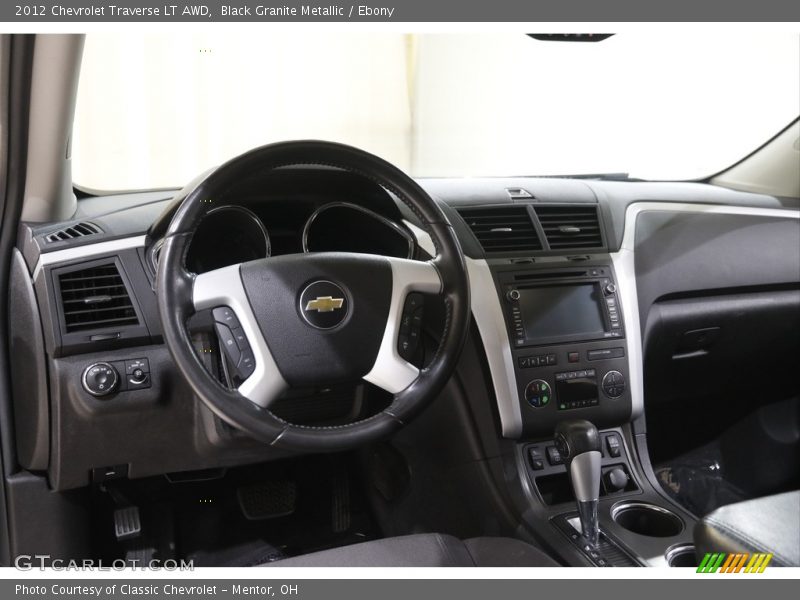 Black Granite Metallic / Ebony 2012 Chevrolet Traverse LT AWD