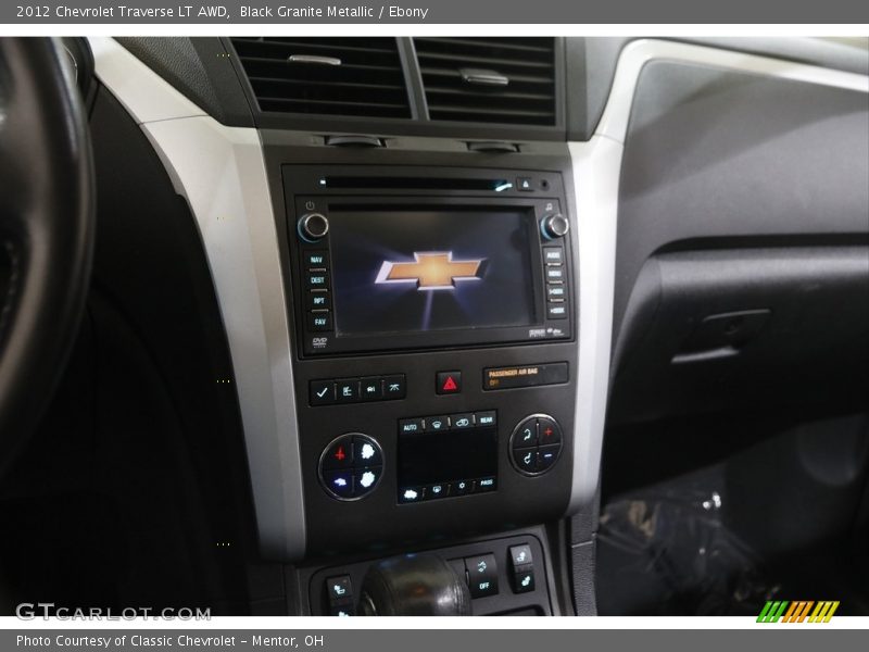 Black Granite Metallic / Ebony 2012 Chevrolet Traverse LT AWD