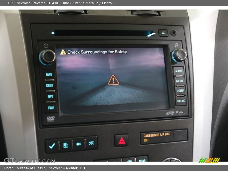 Black Granite Metallic / Ebony 2012 Chevrolet Traverse LT AWD