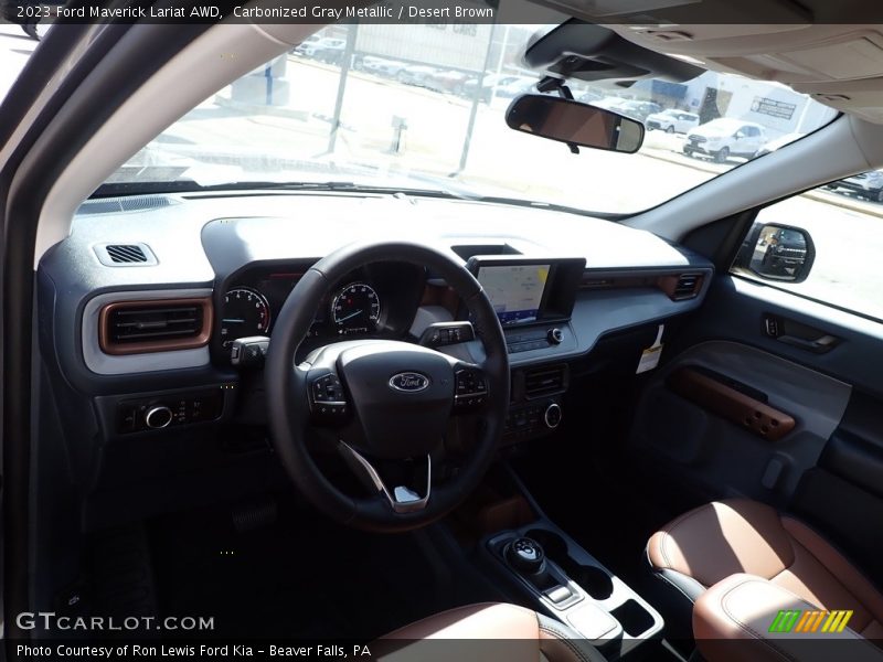 Carbonized Gray Metallic / Desert Brown 2023 Ford Maverick Lariat AWD