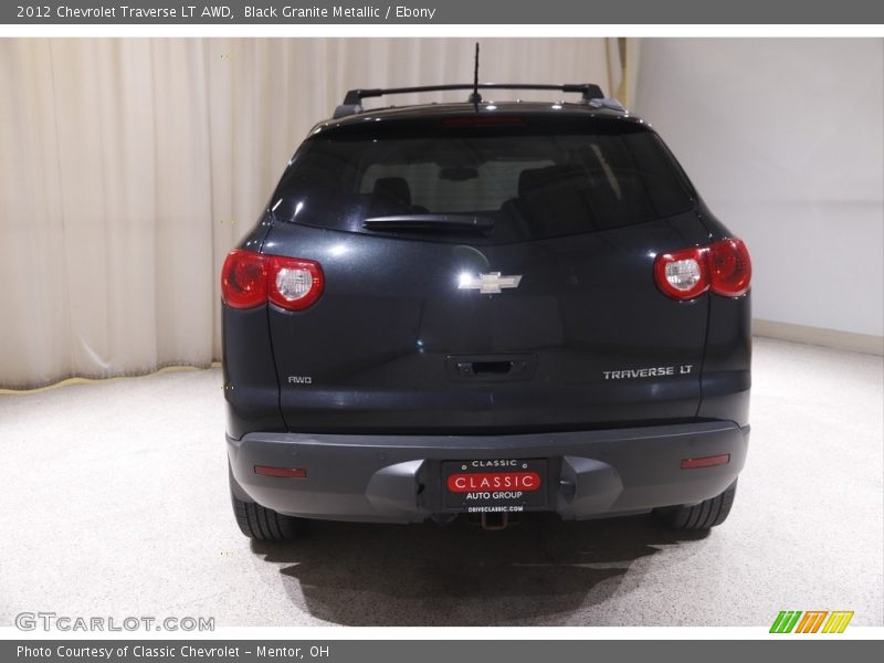 Black Granite Metallic / Ebony 2012 Chevrolet Traverse LT AWD