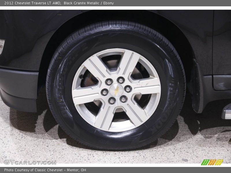 Black Granite Metallic / Ebony 2012 Chevrolet Traverse LT AWD