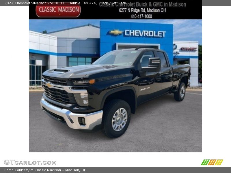 Black / Jet Black 2024 Chevrolet Silverado 2500HD LT Double Cab 4x4
