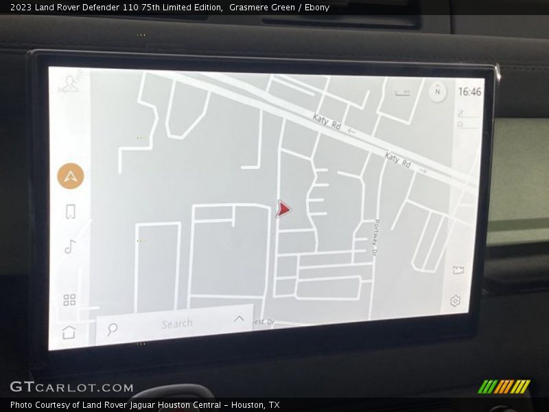 Navigation of 2023 Defender 110 75th Limited Edition