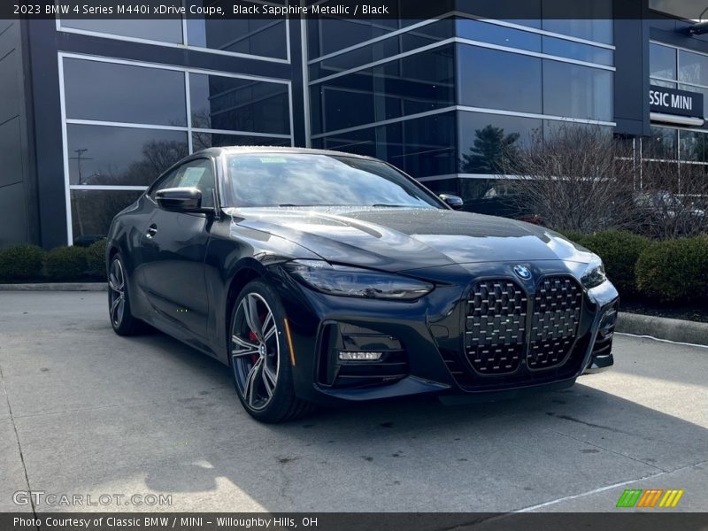 Black Sapphire Metallic / Black 2023 BMW 4 Series M440i xDrive Coupe