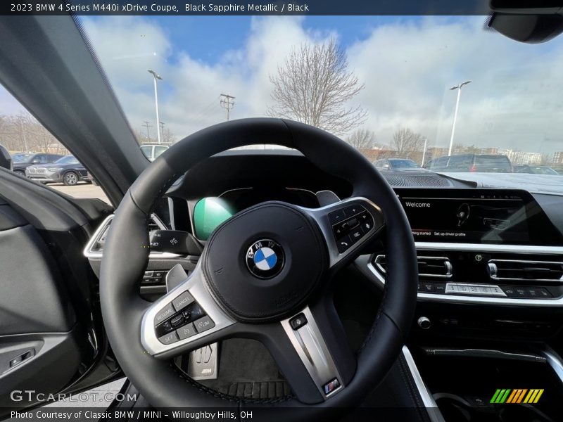 Black Sapphire Metallic / Black 2023 BMW 4 Series M440i xDrive Coupe