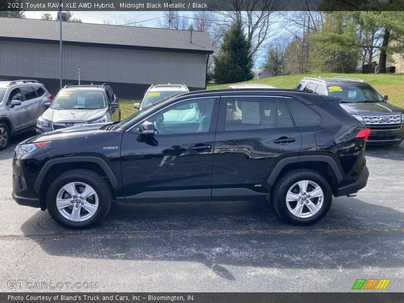 Midnight Black Metallic / Black 2021 Toyota RAV4 XLE AWD Hybrid