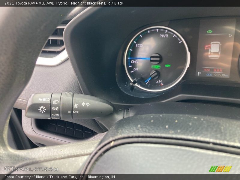 Midnight Black Metallic / Black 2021 Toyota RAV4 XLE AWD Hybrid