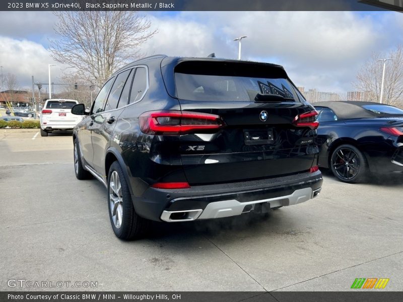 Black Sapphire Metallic / Black 2023 BMW X5 xDrive40i