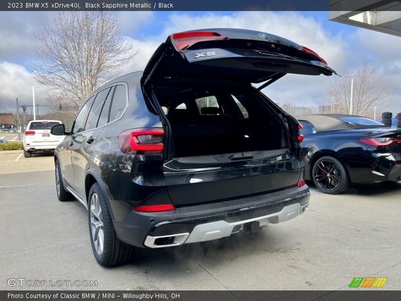Black Sapphire Metallic / Black 2023 BMW X5 xDrive40i
