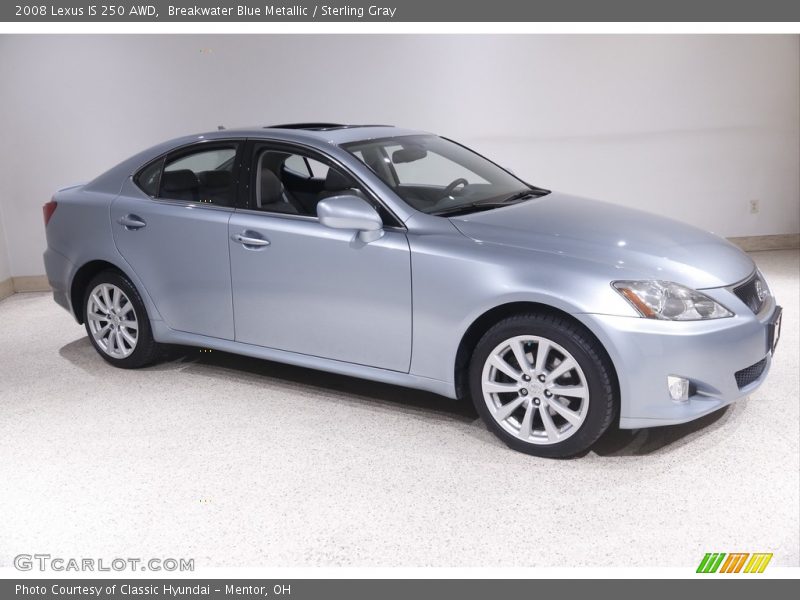 Breakwater Blue Metallic / Sterling Gray 2008 Lexus IS 250 AWD