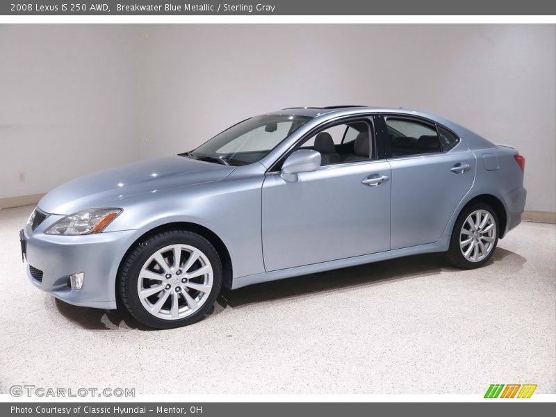 Breakwater Blue Metallic / Sterling Gray 2008 Lexus IS 250 AWD