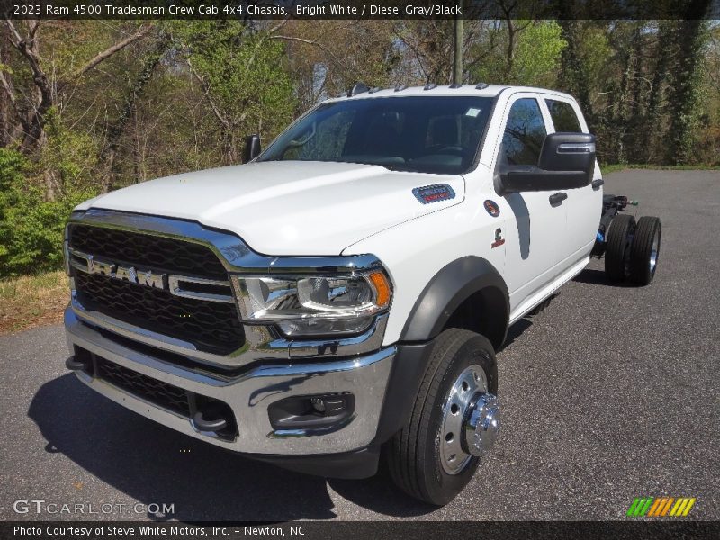 Bright White / Diesel Gray/Black 2023 Ram 4500 Tradesman Crew Cab 4x4 Chassis