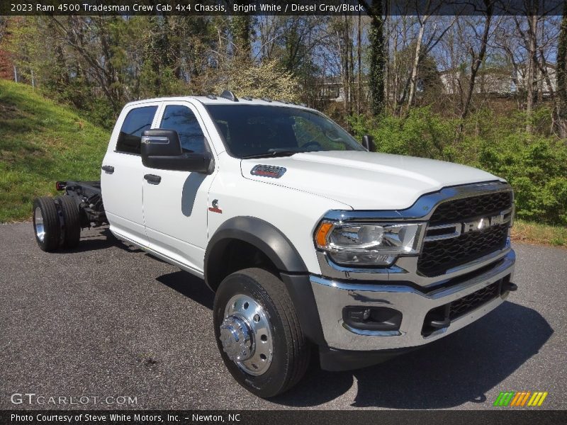 Bright White / Diesel Gray/Black 2023 Ram 4500 Tradesman Crew Cab 4x4 Chassis