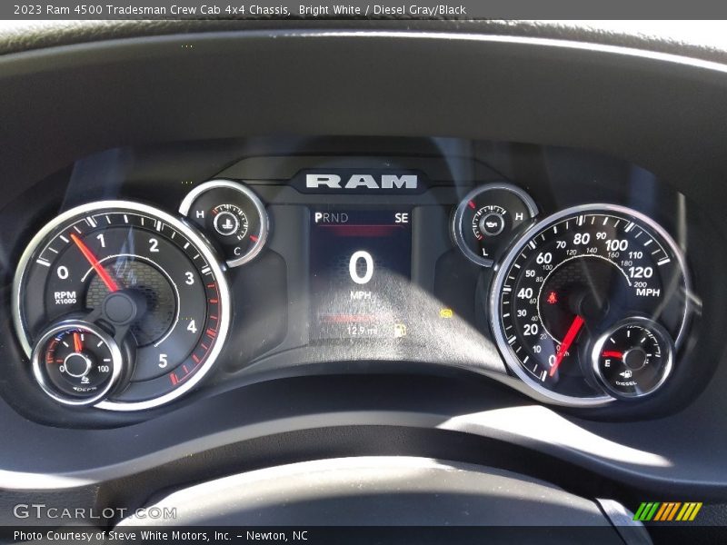 Bright White / Diesel Gray/Black 2023 Ram 4500 Tradesman Crew Cab 4x4 Chassis