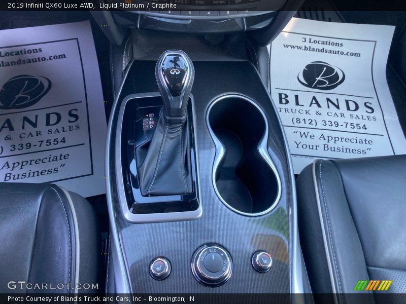Liquid Platinum / Graphite 2019 Infiniti QX60 Luxe AWD