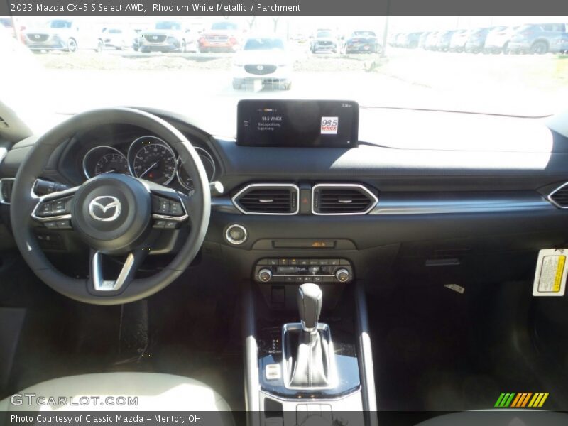 Rhodium White Metallic / Parchment 2023 Mazda CX-5 S Select AWD