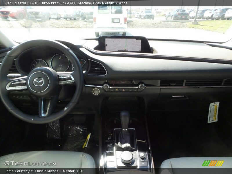 Machine Gray Metallic / White 2023 Mazda CX-30 Turbo Premium AWD