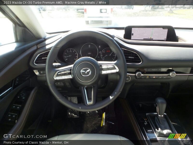 Machine Gray Metallic / White 2023 Mazda CX-30 Turbo Premium AWD