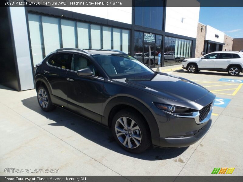 Machine Gray Metallic / White 2023 Mazda CX-30 Premium AWD